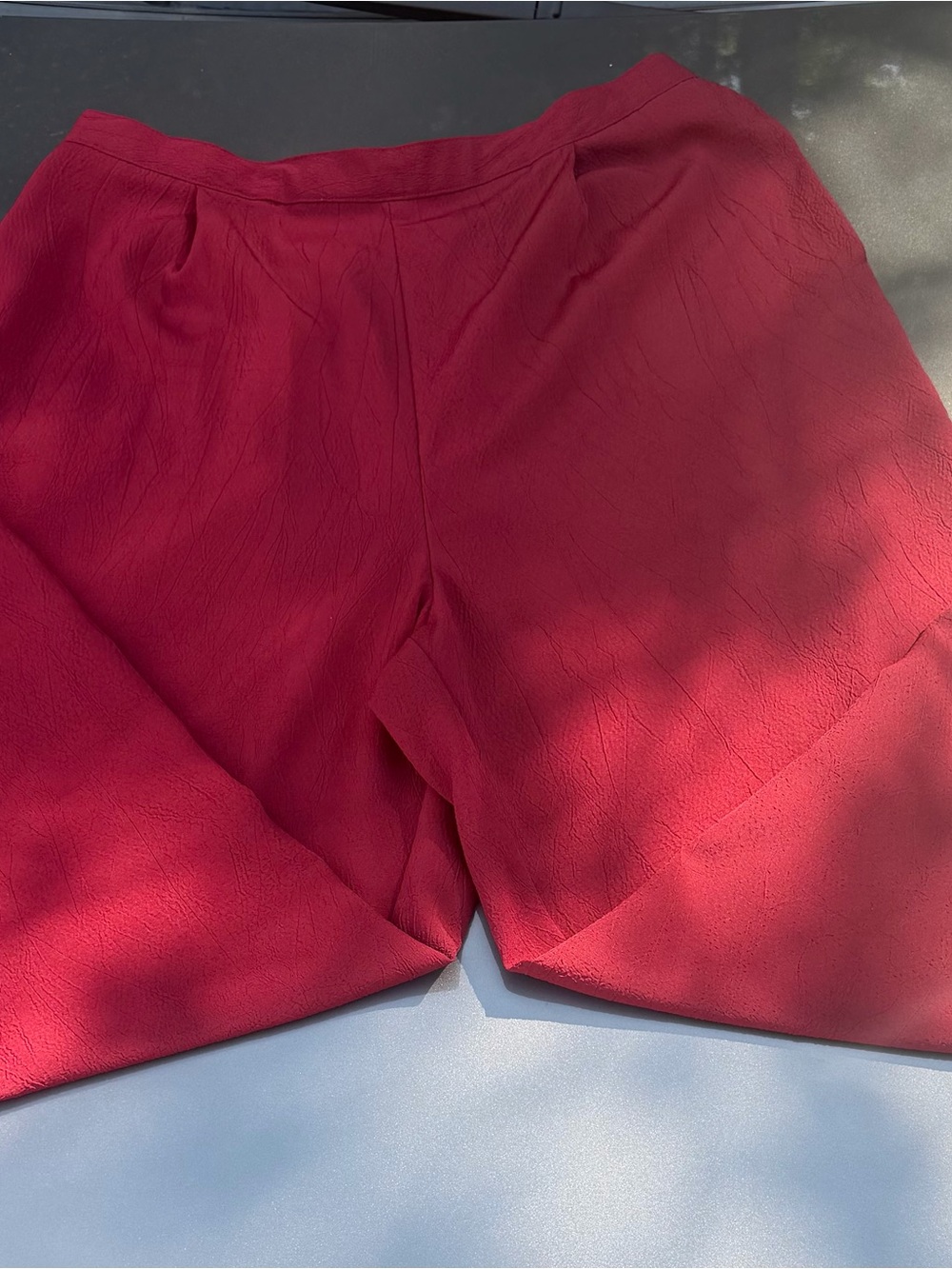 Laura Scott Cherry Red Bermuda Shorts